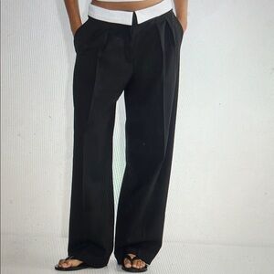 Babaton Black and White Trousers